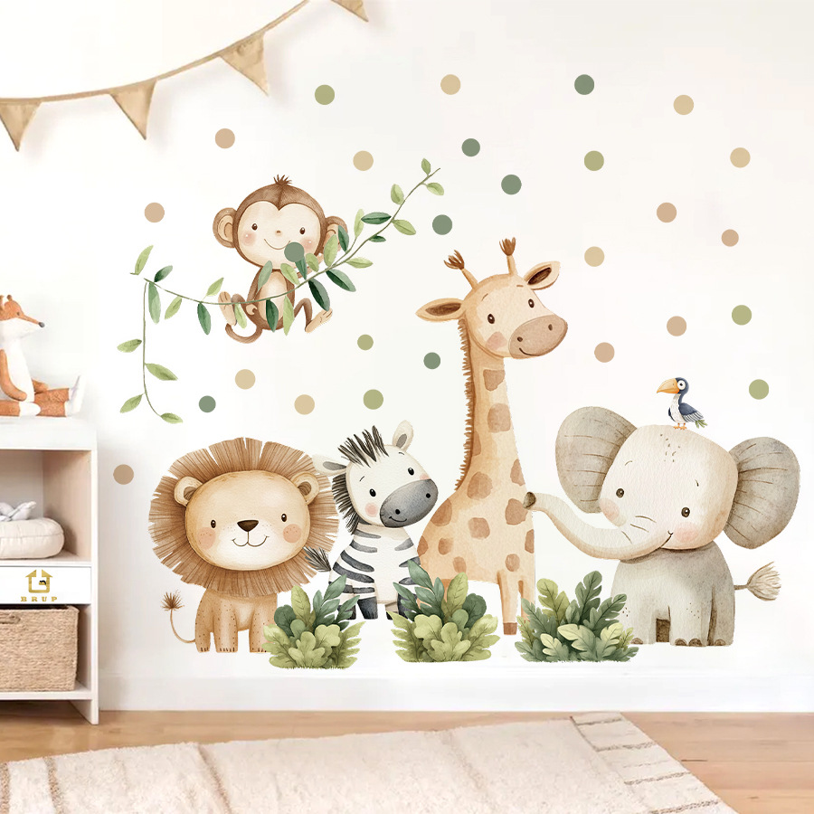 Baby Nursery Decor Girl - Boho Forest Animals Adesivi murali per