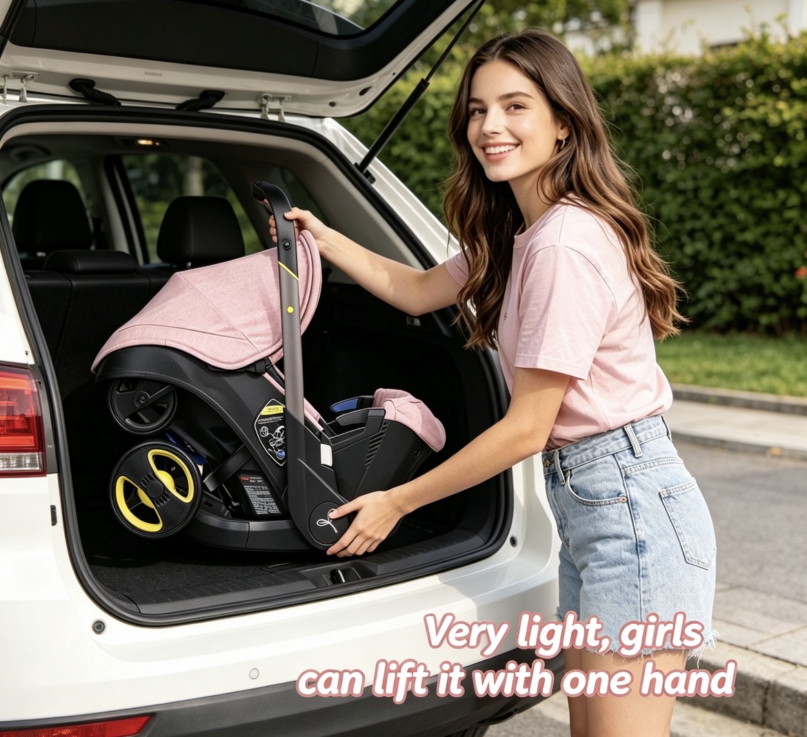 Baby Nursery Trolley - Passeggino leggero pieghevole 3-in-1, sistema da