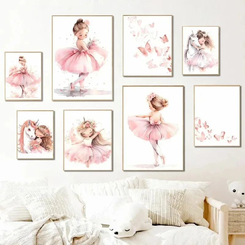 Poster di Ballerina Rosa, Unic - Baby Nursery Frames recensione e prezzo