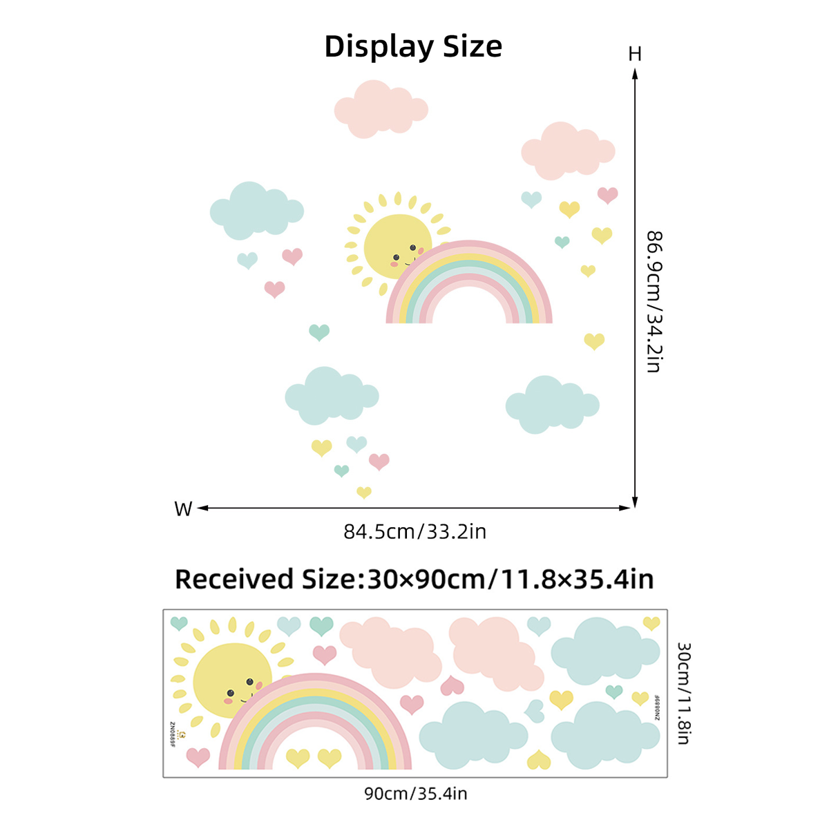 Adesivi Murali con Sole, Arcob - Baby Nursery Decor Girl recensione e prezzo