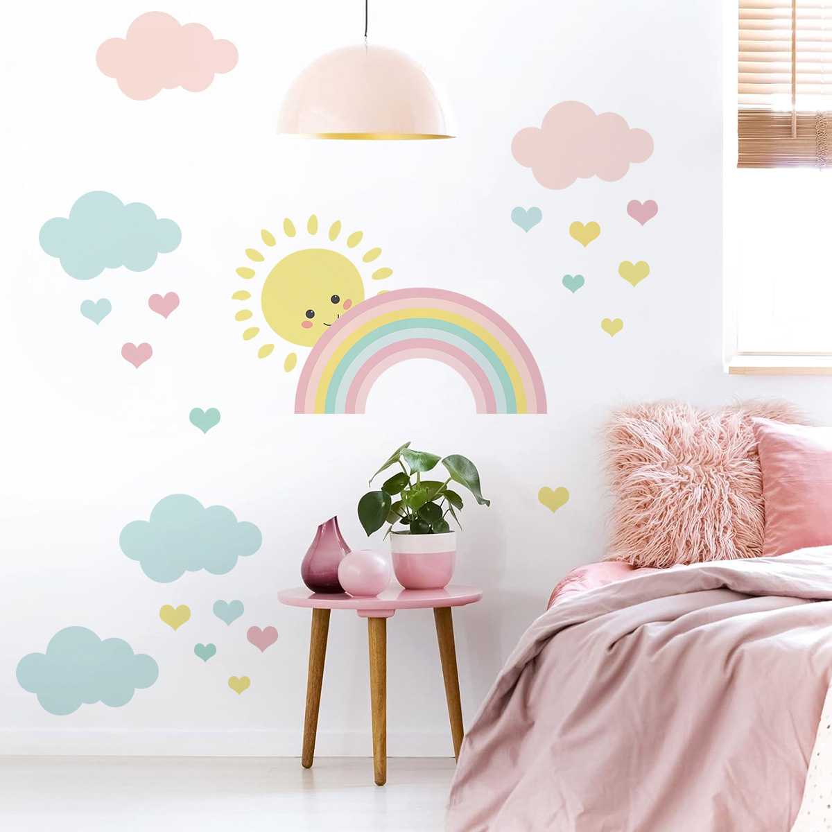 Adesivi Murali con Sole, Arcob - Baby Nursery Decor Girl recensione e prezzo